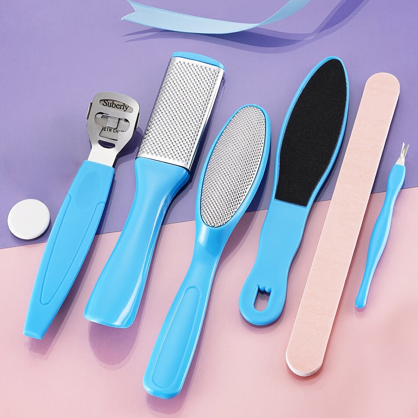 7-in-1 Professional Pedicure Tool Set for Dead Skin Removal and Foot Care - Includes Callus Remover and Foot File for Men and Women