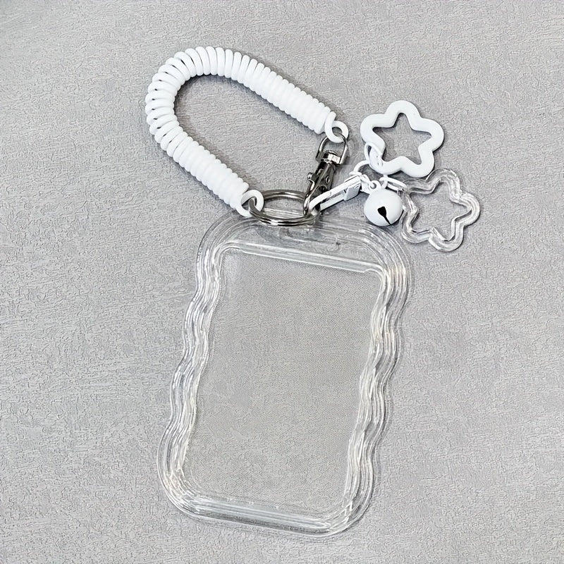 1 Set Heavy Duty Retractable ID Holder with Keychain & Wrist Strap - Transparent PVC Card Holder with Secure Locking Mechanism, Anti-Theft Design, Durable ID Card for Students, School Ids, Campus Ids - Ideal Gift for Back-To-School Season