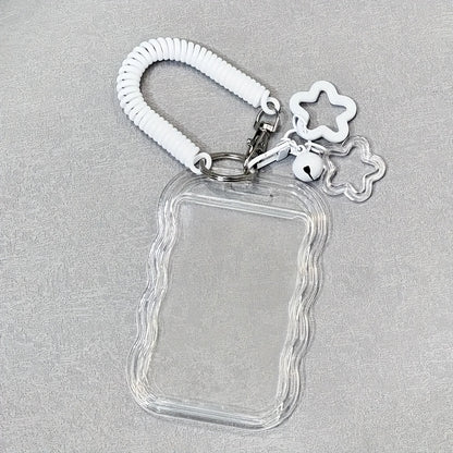 1 Set Heavy Duty Retractable ID Holder with Keychain & Wrist Strap - Transparent PVC Card Holder with Secure Locking Mechanism, Anti-Theft Design, Durable ID Card for Students, School Ids, Campus Ids - Ideal Gift for Back-To-School Season