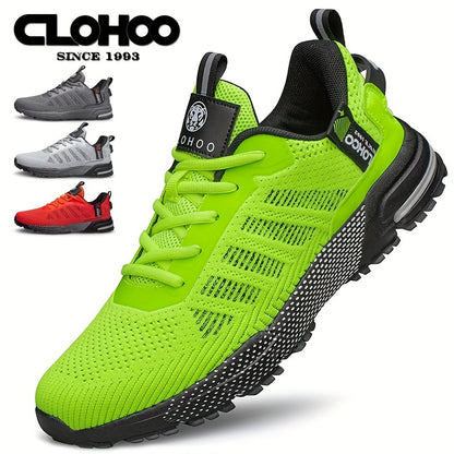 CLOHOO Special Edition Knit Upper Thick-Sole Secondary Foam Outsole Breathable Wear-Resistant Sports Casual Shoes
