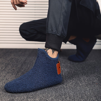 Men's Cozy Autumn/Winter Indoor Casual Slip-On Ankle Slippers with Anti-Slip Sole And Warm LiningSuitable for Men & Women