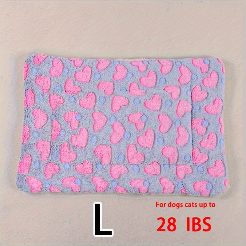 Dog Claw Love Printing Pattern Pet Nest Mat Four Seasons Universal Cat and Dog Floor Mat Comfortable and Pet Blanket 1pc
