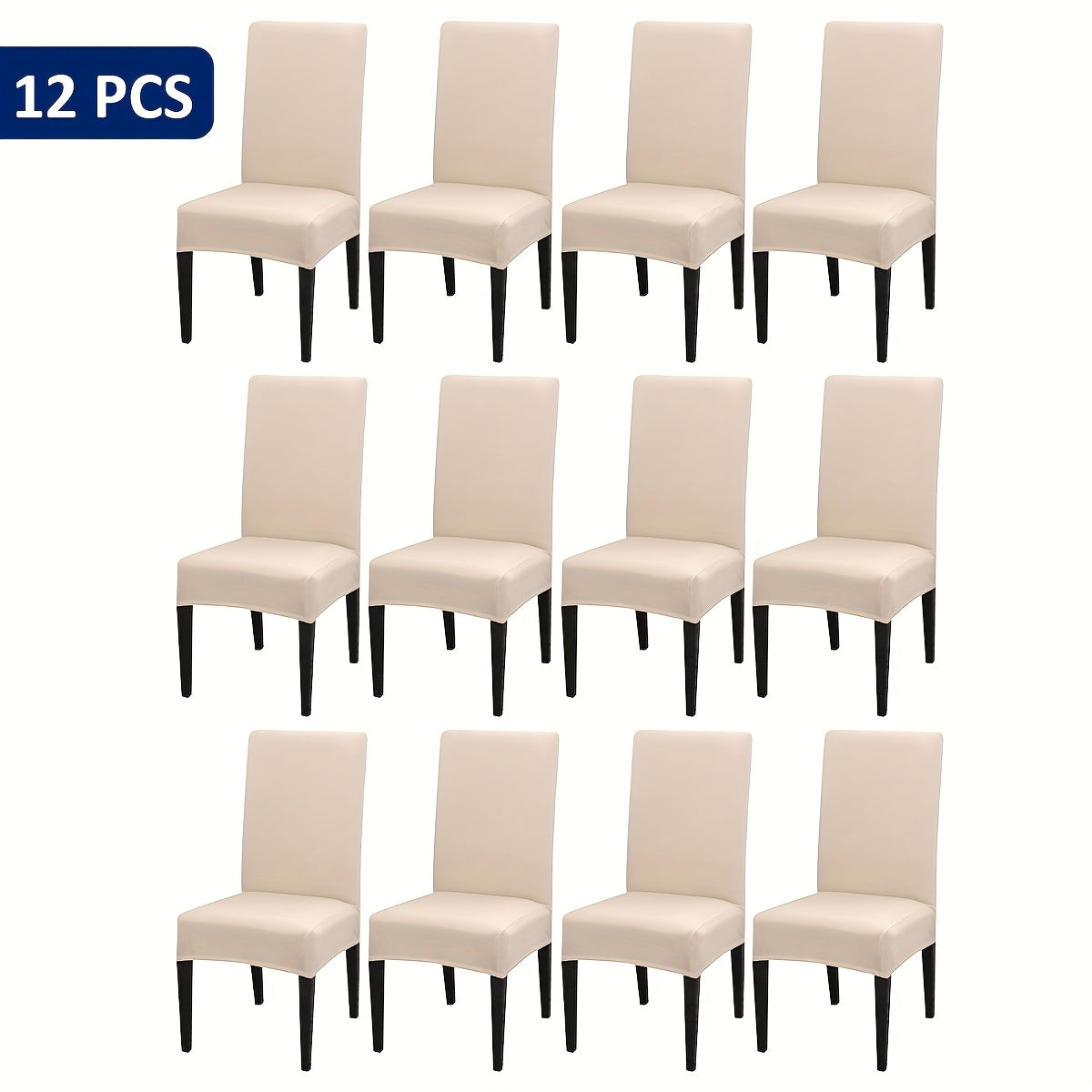 4-Piece/6-Piece/8-Piece/10-Piece/12-Piece S-Size Elastic Kitchen Chair Covers for Home Use
