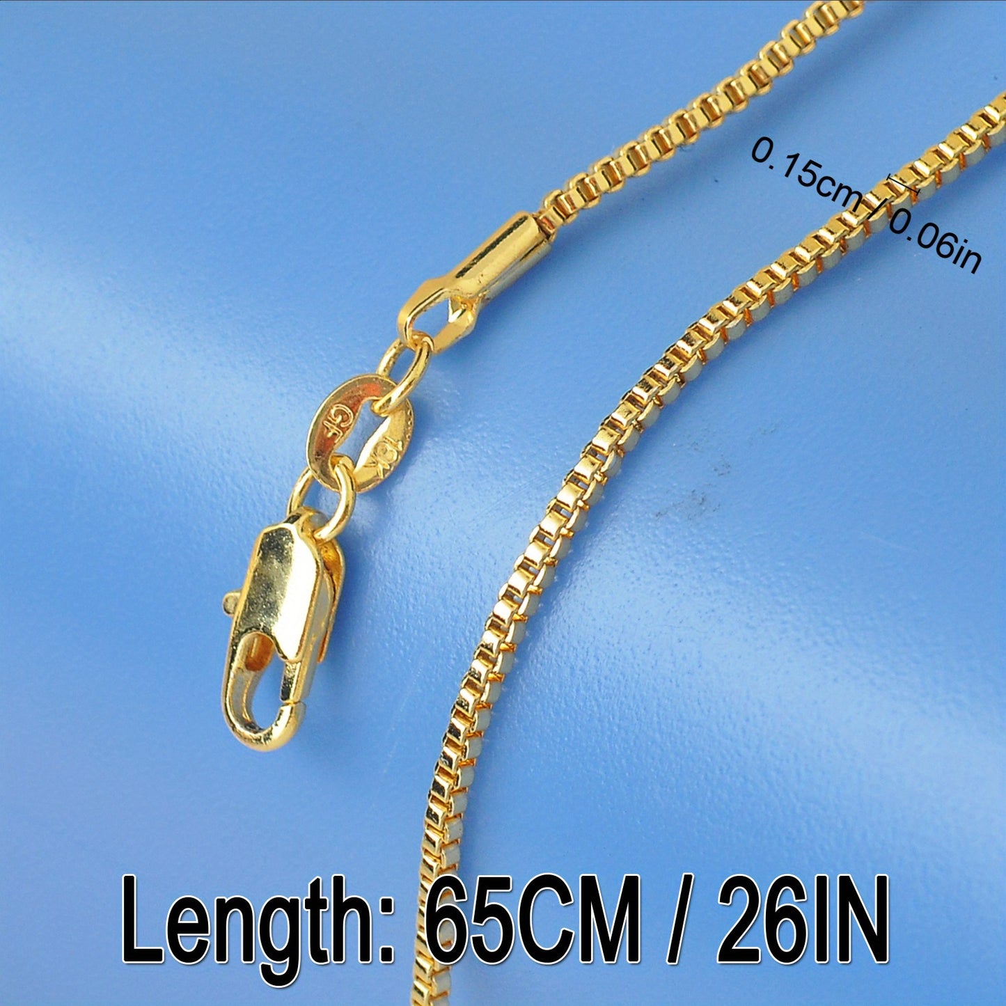 1Pc 18K Golden Plated Neck Chain DIY Collections Supplies Pendant Necklace Jewelry Handmade Accessories Christmas Gift