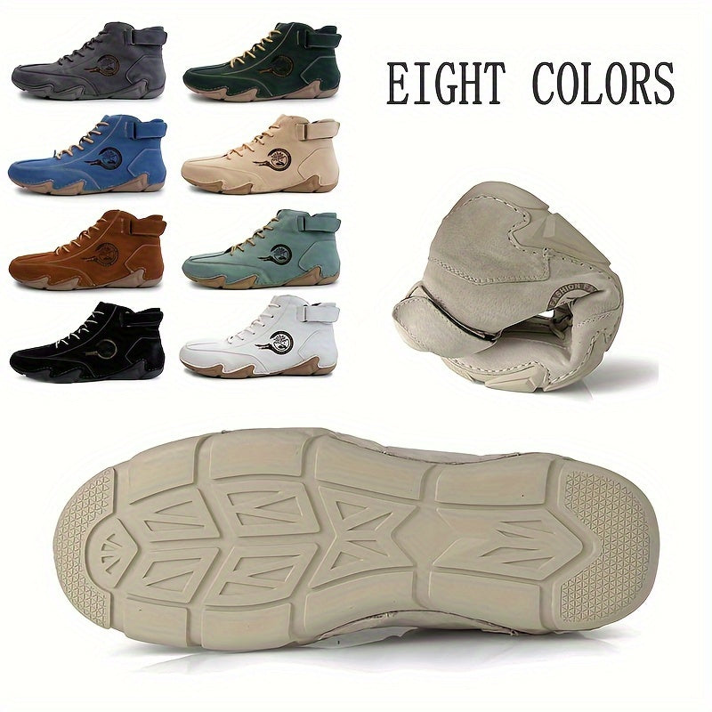 Men's Cross Border Large Boots Octopus Sole Business Medium High Bang Autumn and Winter New High End Fashion Trend British Leisure Mountaineering Shoes Snow Boots Warm Multi Color Optional Counter Durable and Anti Slip Personality