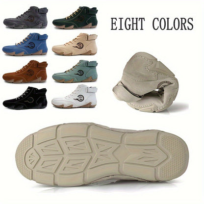 Men's Cross Border Large Boots Octopus Sole Business Medium High Bang Autumn and Winter New High End Fashion Trend British Leisure Mountaineering Shoes Snow Boots Warm Multi Color Optional Counter Durable and Anti Slip Personality