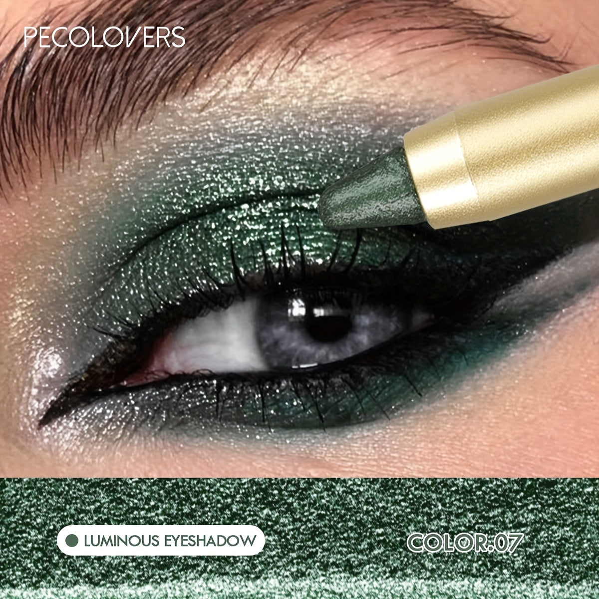 [12 Colors Glitter Shimmer] Pearlescent Eyeshadow Pencil 12 Colors Lasting Glitter Shimmer Eye Highlighter Purple Eyeliner Stick Makeup Tool