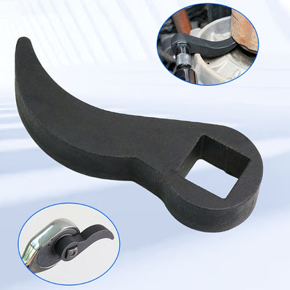 1pc Carbon Steel Adjustable Angle Bull Horn Pry Bar Adapter Head Tool for 1/2 Ratchet Open-End Wrench, Half Shaft Drive Shaft Disassembly Tool