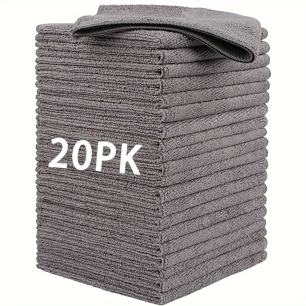 4/10/20/50 Pack Microfiber Cleaning Cloth, Bulk Microfiber Towel for Home, Reusable and Lint Free Cloth Towels for Car