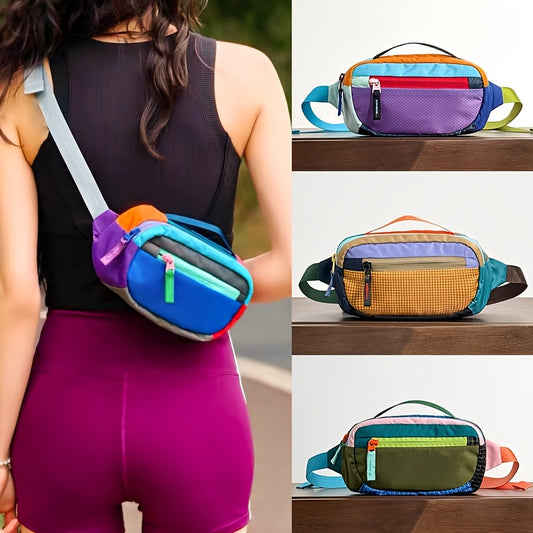 [Dopamine Color Bag] The Dopamine Color Bag for Men And Women Is a Lightweight Outdoor Travel And Walking Bag in Mixed Colors, Which Can Be Worn Crossbody, on The Waist, on The Chest, Or Carried by Hand, Suitable for Travel, Outdoor Activities, Hiking, Co