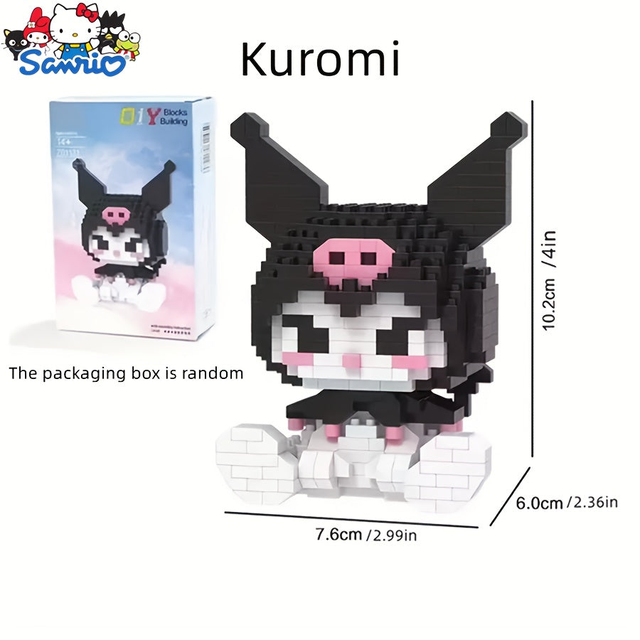 Building Block Set Featuring Sanrio Characters Like Hello Kitty, Kuromi, My Melody, And Cinnamoroll - Brick Kits for Creating Collectible Desk Decorations - Educational Puzzle Toy Suitable for Teens, Adults