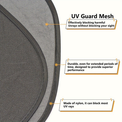 Car Sun Visor Car Side Blocking Sunscreen Heat Insulation Light Absorption Curtain Summer Small Car Window Curtain Side Gear Plate Blackout Cloth