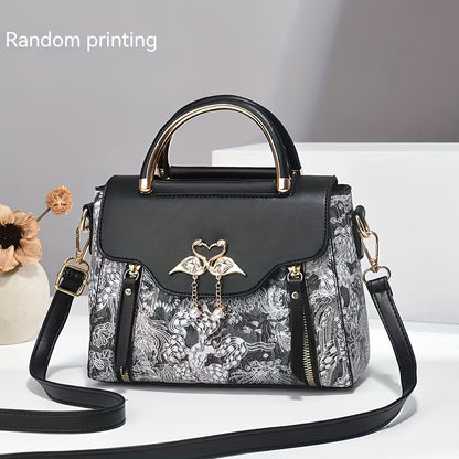 [Trendy Textured Bag] Stylish High-End Textured Women's Bag - Practical Printed Handbag - Trendy Shoulder And Crossbody Bag for Fashionable Ladies