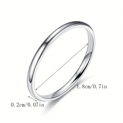 1pc 2MM Smooth Spherical Stainless Steel Ring
