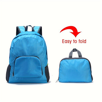 1pc Lightweight Foldable Backpack Travel Bag, Large Capacity Portable Rucksack For Women Men Outdoor Sports Hiking Camping Mountaineering, Ideal Christmas, Halloween and Thanksgiving gifts