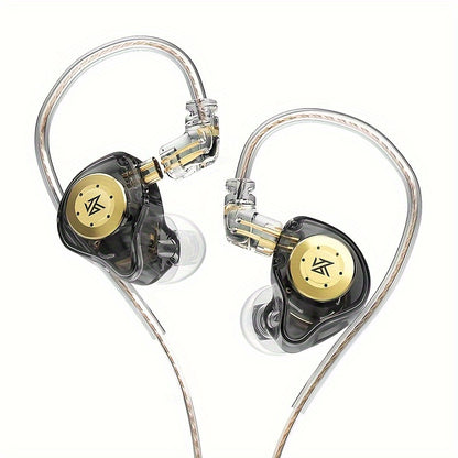 KZ EDX PRO in Ear / Headphones with Wired IEM Earbuds, HiFi Deep Bass Sound, Over Ear Headset, New 10mm Dynamic Driver, Detachable Cable, Ear Tips, Semi-open Back Earcup Style