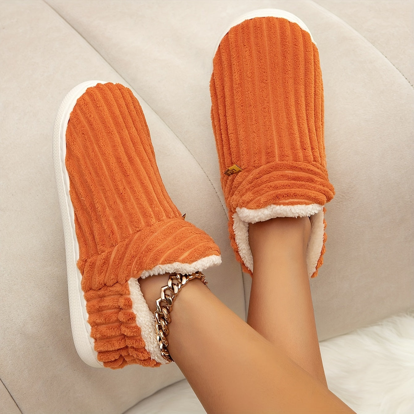 Fashionable Lightweight Glutinous Rice Strip-shaped Warm Shoes, Women Shoes