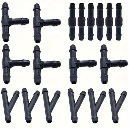Available in 3 Different Shapes 18pcs/30pcs Car Windshield Washer Pipe Connectors