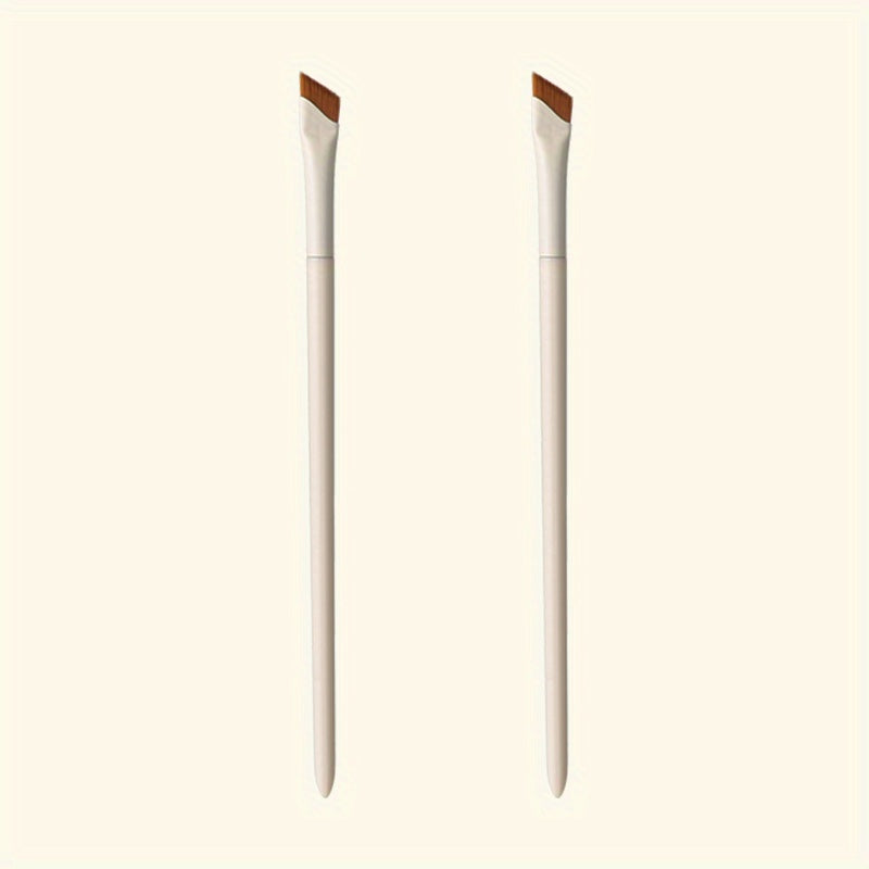 [Fragrance Free] Precision Angle Eyeliner and Eyebrow Brush Set | 1/2/3pcs | Nylon Brush | Fragrance Free | Suitable for All Skin Types | Ideal for Beginners
