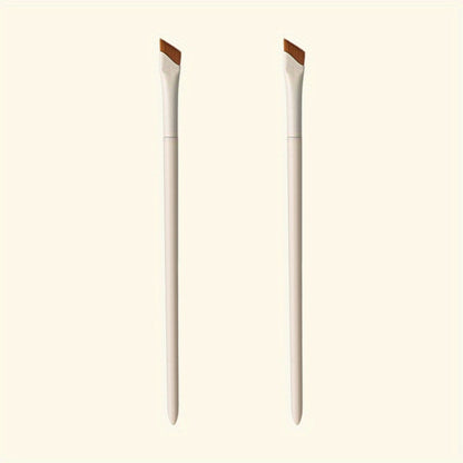 [Fragrance Free] Precision Angle Eyeliner and Eyebrow Brush Set | 1/2/3pcs | Nylon Brush | Fragrance Free | Suitable for All Skin Types | Ideal for Beginners