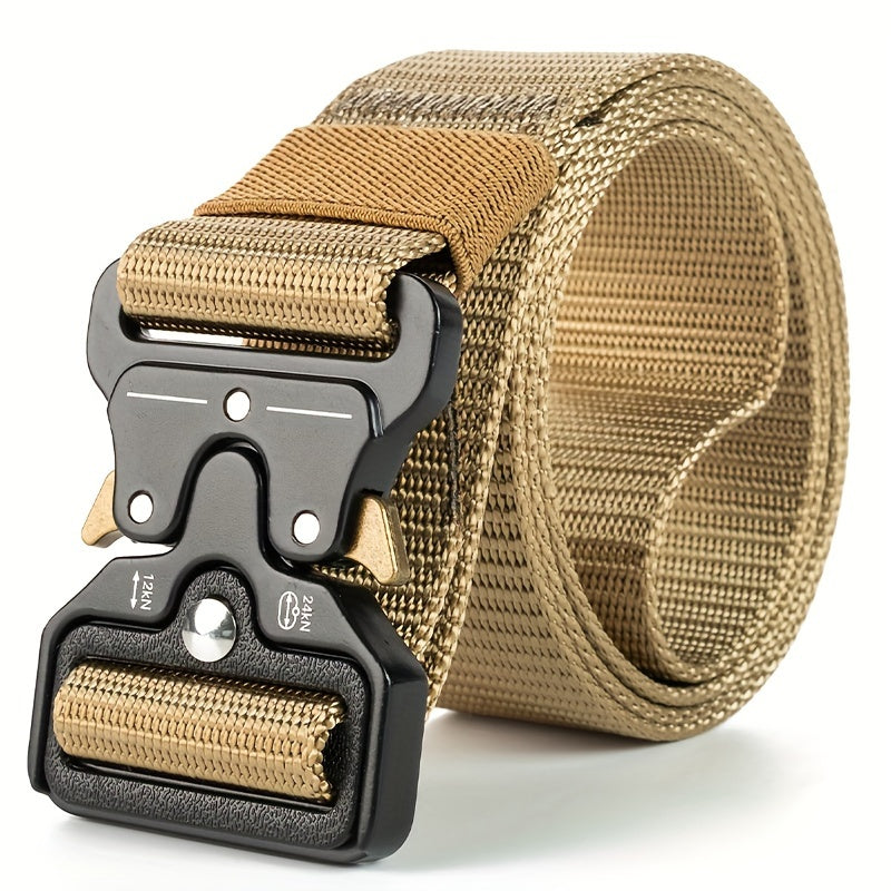 Tactical Belt with Plastic Safety Buckle, Multifunctional Outdoor Training Belt Suitable for Both Men And Women.