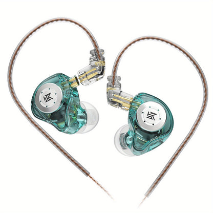 KZ EDX Pro Dual DD HiFi Stereo Sound In Ear Monitor Headphones, Comfortable Noise Cancelling Earbuds with Wired IEM Earphones