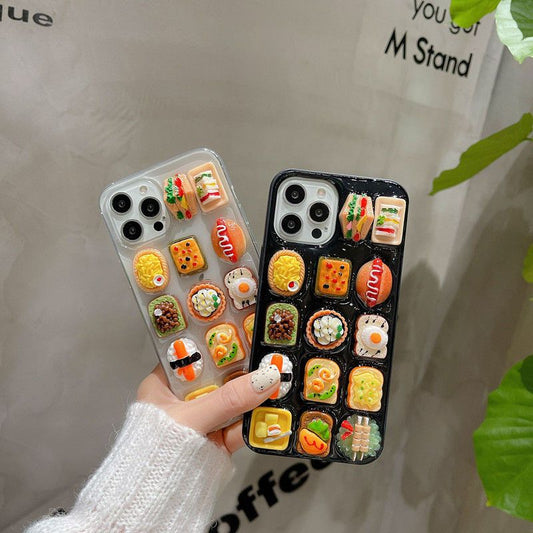 Three-dimensional cute food sushi apple 16 14 15promax mobile phone case iPhone13 12 11 soft Xs female