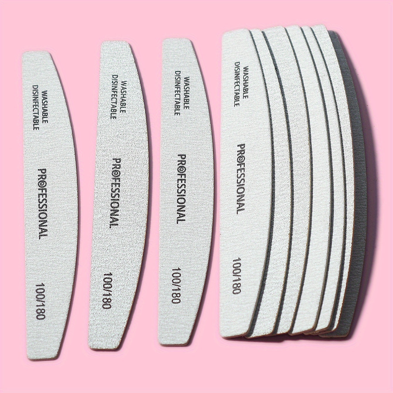 10pcs Professional Nail File Buffer for Home And Salon Manicures - Smooth And Shape Nails with Ease, For Toenail& Foot Clean