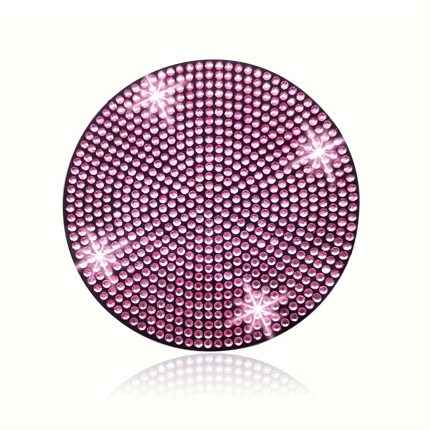 1pc Bling Car Cup Holder Coaster, 2.75 Inch Anti-Slip Shockproof, Full Rhinestone Design, Universal Fit Most Cars