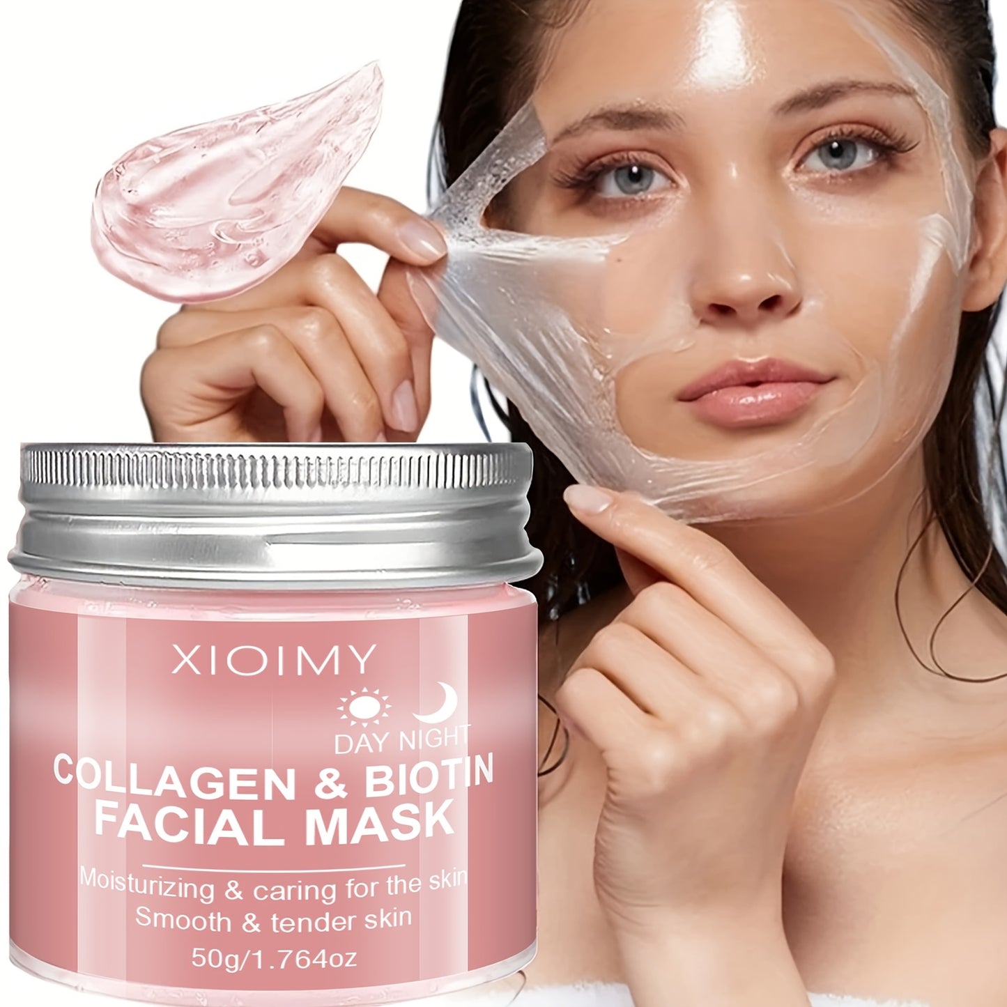 The Collagen Biotin Day And Night Mask Is Rich in Collagen Essence, Providing Protection for Light Beige, Moisturizing And Smoothing, Infusing Light Beige with Hydration, Vitality, And Radiance