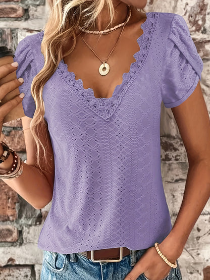 Lace V-Neck Top