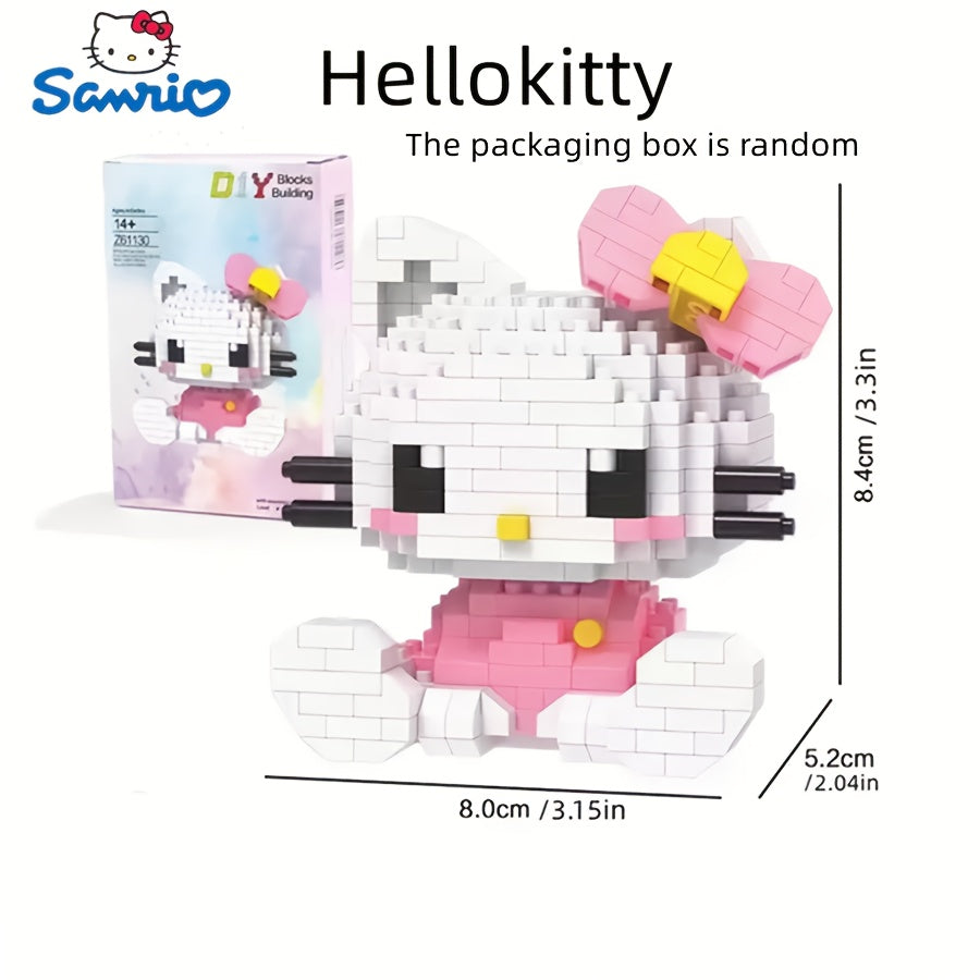 Building Block Set Featuring Sanrio Characters Like Hello Kitty, Kuromi, My Melody, And Cinnamoroll - Brick Kits for Creating Collectible Desk Decorations - Educational Puzzle Toy Suitable for Teens, Adults