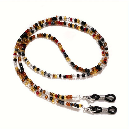 1pc Multi-Colored Beaded Glasses Chain | Chic Fashion Eyewear Accessory, Trendy and Versatile Glasses Strap, Eyeglass Retainer and Convenient Mask Holder by ChiChain