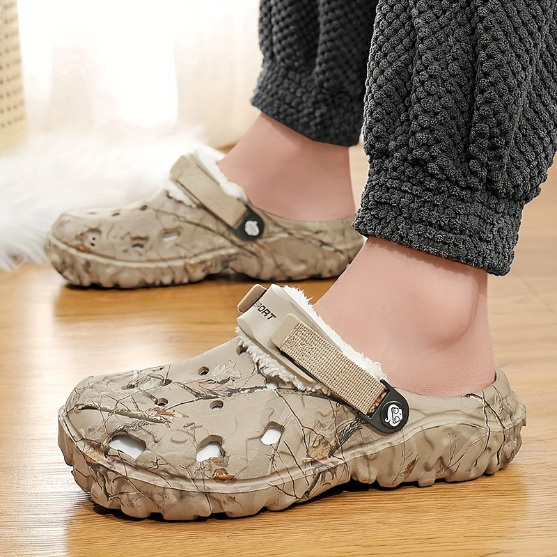 New Men'S Slippers for Winter, Designed for Indoor Use with Warmth And Anti-Slip Features, Featuring Removable Padded Mules