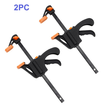 2pcs MINI 4Inch F Clamp / Woodworking Clamp / Hard Quick Ratchet Release Speed Squeeze Clip / Woodworking Work Bar DIY Home Hand Tool