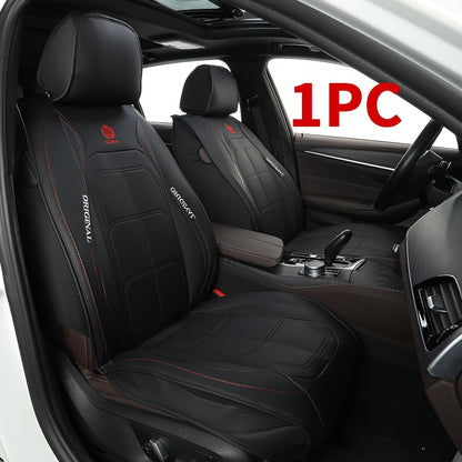 [Premium Leather Seat Cover] Durable, Breathable 1pc Blue & Black PU Leather Car Seat Cover - Easy Installation, All-Season Protection - Premium Interior Upgrade for Front Seats