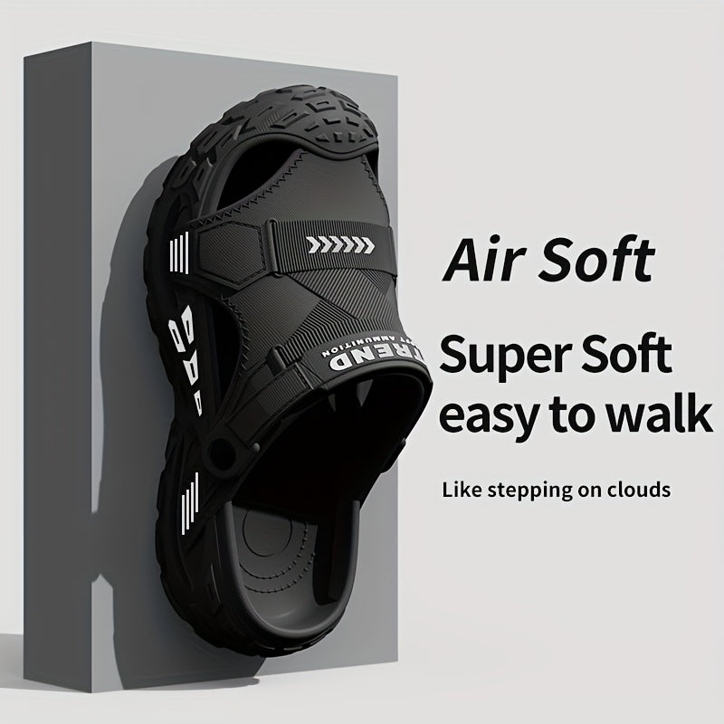 Men's Outdoor EVA Hole Shoes, Slip-On Anti-Slip Sandals, Comfortable for Beach Poolside Office & Casual Wear, All-Season