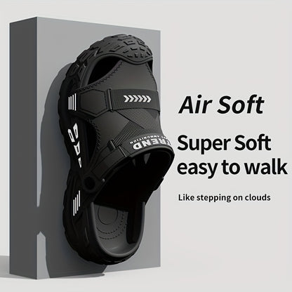 Men's Outdoor EVA Hole Shoes, Slip-On Anti-Slip Sandals, Comfortable for Beach Poolside Office & Casual Wear, All-Season