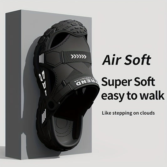 Men's Outdoor EVA Hole Shoes, Slip-On Anti-Slip Sandals, Comfortable for Beach Poolside Office & Casual Wear, All-Season