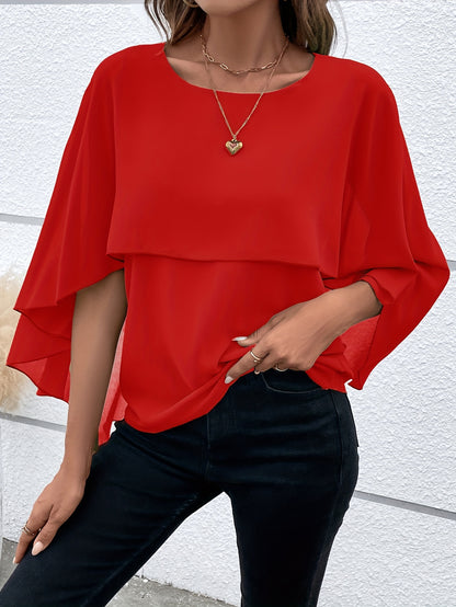Solid Color Asymmetrical Top