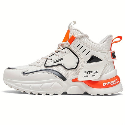 Men'S Breathable Mesh Running Shoes for Autumn, Lightweight And Durable Casual Shoes, Stylish Large Size High-Top Sports Shoes, Dad Shoes