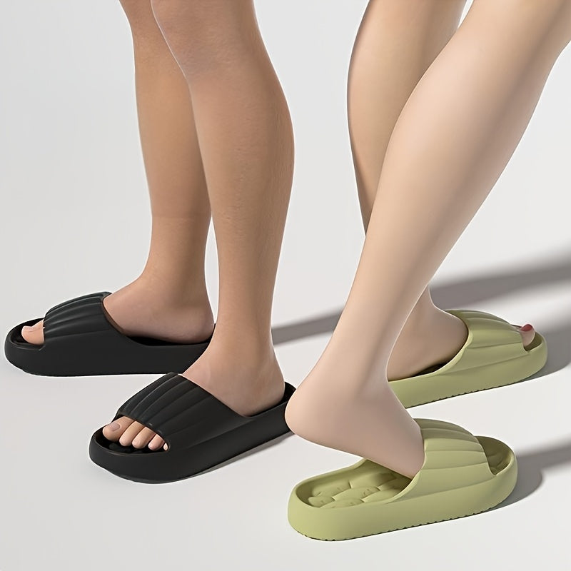 EVA Soft-Bottom Pillow Slide, Quick-Drying Non-Slip Family Shower Slide, Lightweight Beach Slide, Women Shoes