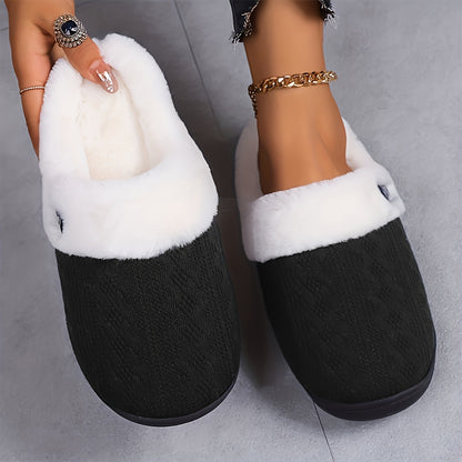 Women'S Plush Slippers with Horn Buttons for Winter, Stylish And Warm for Home Use. Comfortable And Cozy Soft-Soled Fuzzy Shoes, Suitable for Couples for Indoor And Outdoor Wear., Women Shoes