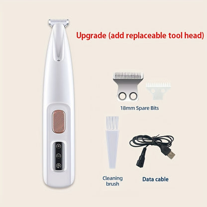 [LED Pet Grooming Clippers] USB/Battery LED Pet Grooming Clippers - Quiet, Safe Low Noise Electric Nail Trimmer, Long-Lasting Battery for Dog & Cat, Home or Professional Grooming, Ideal for Puppies, Kittens, Small Dogs, Cats, Sleek Design, Durable Constru