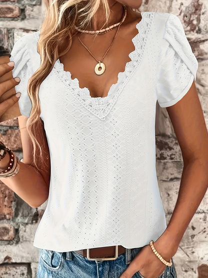 Lace V-Neck Top