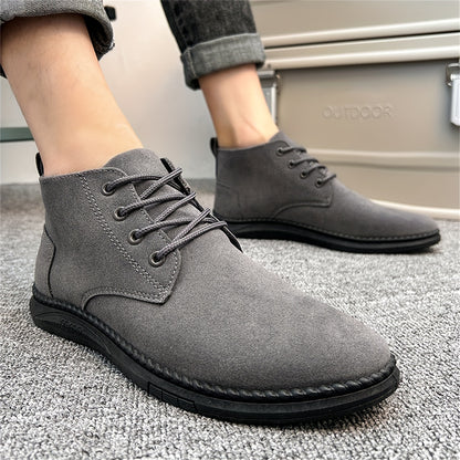Men'S Casual Flat Shoes for Autumn, Stylish And Versatile Slip-On Sneakers with a Lightweight Soft Sole And Mid-Top Design