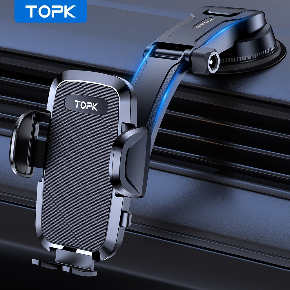 Car Phone Holder Mount, Upgraded Handsfree Stand, Phone Holder for Car Dashboard, Compatible with iPhone Android