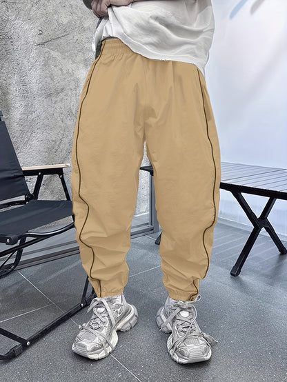 Men's Fashion Loose-Fit Pants with Stylish Patterns, Casual Breathable Comfort Drawstring Trousers, Perfect for Outdoor Activities and Sport Style Wear – Ideal Gift for Husband, Son, or Boyfriend