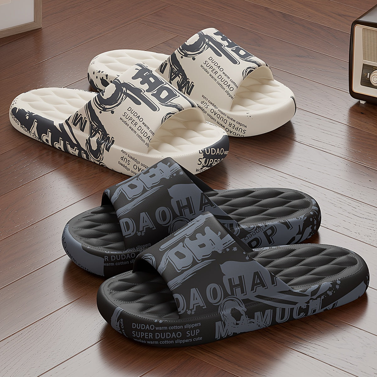 [Large Size Non-Slip Sandals Slippers] 2023 New Large Size 48-49 Men's Summer Indoor Home Bathroom Bath Non-Slip Cartoon Household Thick Soled Sandals Slippers For External Wear L-5161B