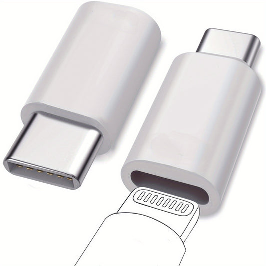 2pcs, for Lightning female to USB C male adapter, Only applicable for charging and data transfer